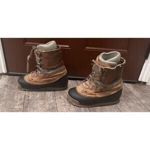 Burton Men's Size 9.5 Brown Leather Blend Closed Toe Lace-Up Snowboarding Boots